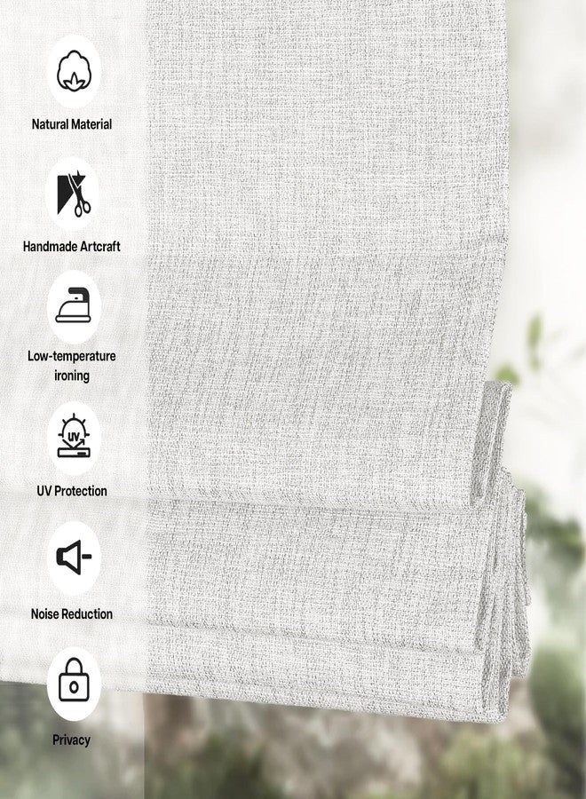 LazBlinds No Tools No Drill Cordless Roman Shades for Windows, Blackout Thermal Insulated UV Blocking Window Blinds, Room Darkening Fabric Blinds for Indoor Windows, 28'' W x 64'' H, Off White - Image 5